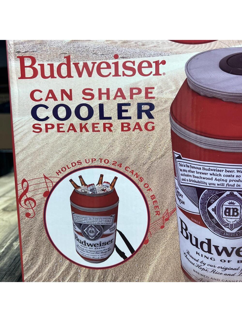 Budweiser Soft Sided Can Shape Speaker (Cooler) Bluetooth Built in Speaker Red